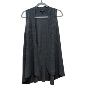Eileen Fisher Charcoal Knit Cardigan vest XS